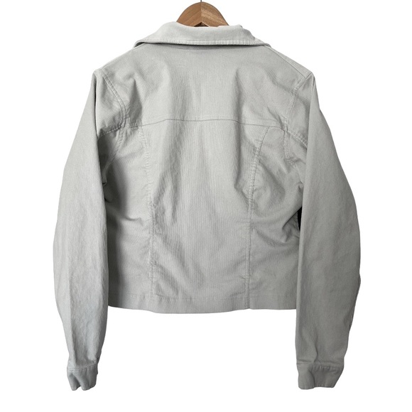 Nike Corduroy Double Zip Front Jacket With Navy Side Panel & Side Pockets - Picture 2 of 9